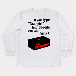 IT Crowd Google The Internet Kids Long Sleeve T-Shirt